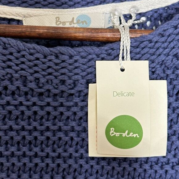 Boden Harvest Cable Knit Sweater Blue NWT Size 2 - Picture 8 of 8